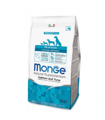 Monge all breeds cane hypoallergenic al salmone & tonno 12 kg