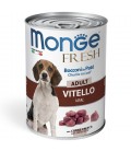 MONGE FRESH BOCCONI IN PATE' ADULT VITELLO 400 GR.