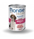 Monge cane fresh adult bocconi in pate' al maiale da 400 gr in lattina