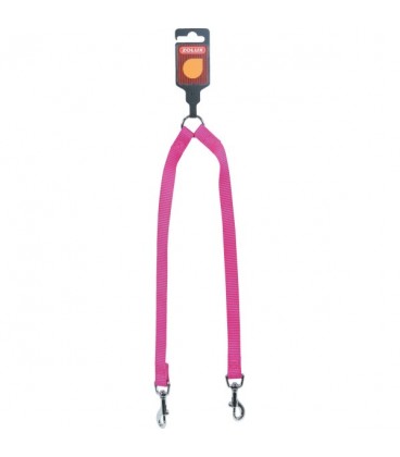 zolux accoppia cani guinzaglio 40cm-15mm fucsia fluorescente