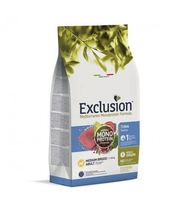 Exclusion Mediterraneo Monoprotein Adult Medium Breed con Tonno 12 kg