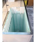 Vasca Acquario Artigianale Professionale IN TOTAL VETRO EXTRA CHIARO - 100x50x70h - 350LT (con supporto)