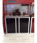 Vasca Acquario Artigianale Professionale IN TOTAL VETRO EXTRA CHIARO - 140X45X60H - 378LT (con supporto)