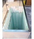 Vasca Acquario Artigianale Professionale IN TOTAL VETRO EXTRA CHIARO - 140X45X60H - 378LT (con supporto)