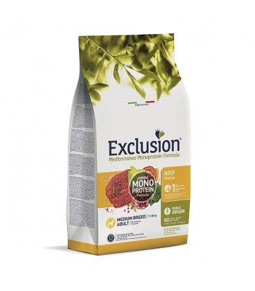 Exclusion Mediterraneo Monoprotein Adult Medium Breed con Manzo 12 kg