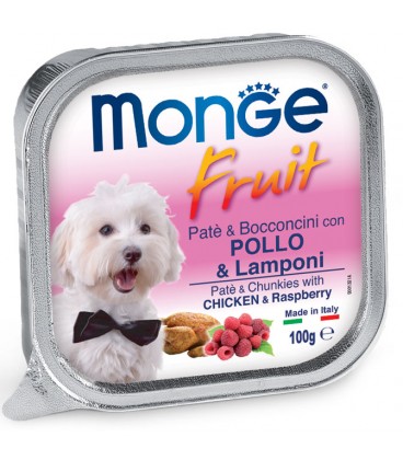 MONGE FRUIT DOG PATÉ E BOCCONCINI CON MAIALE & ANANAS 100 G.