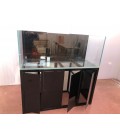 Vasca Acquario Artigianale Professionale IN TOTAL VETRO EXTRA CHIARO - 150X80X60H - 720LT (CON SUPPORTO MOBILE)