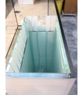 Vasca Acquario Artigianale Professionale IN TOTAL VETRO EXTRA CHIARO - 130X50X65H - 422LT (CON SUPPORTO MOBILE)