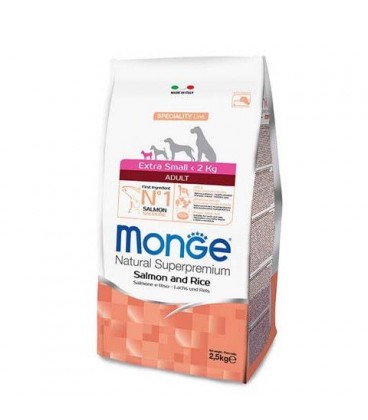 Monge Natural Superpremium Extra Small Adult Salmone e Riso 2.5 kg