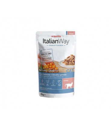 Italian way sfilaccetti in salsa Kitten con Salmone e olivello spinoso gr 85