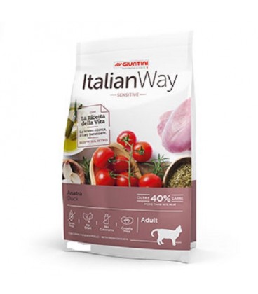 Italian way cat adult sensitive con anatra kg. 1.5