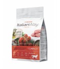 Italian way cat adult sterilized con maiale e piselli integrali kg.1.5