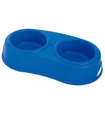 Georplast ciotola doppia per cibo acqua adatta per cani e gatti 26x13x5h