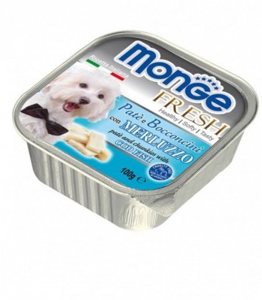 Monge Fresh pate' e bocconcini in vaschetta con merluzzo gr.100