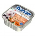 Monge Fresh pate' e bocconcini in vaschetta con tacchino gr.100