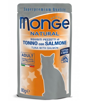 Monge buste gatto Tonno con Salmone 80 grammi