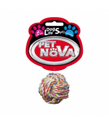 Pet Nova Gomitolo di corda di cotone 5 cm, peso 40-50 g, multicolore