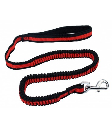 Pet Nova guinzaglio Large Bungee elasticizzato lunghezza 120-180 cm larghezza 2.5 cm Rosso