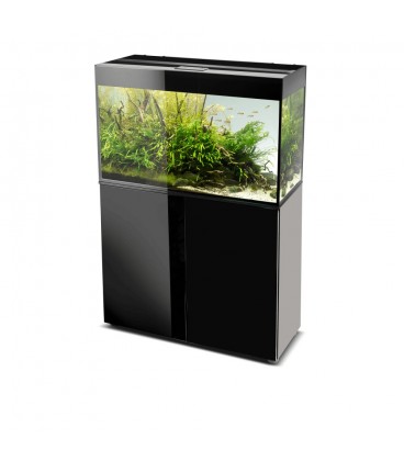 ACQUARIO AQUAEL GLOSSY 80 NERO ACQUARIO 125 1LT CON SUPPORTO