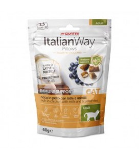 Italianway Pillows pollo, latte e mirtilli- Immune support gatti Adult 60 gr