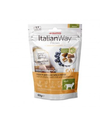 Italianway Pillows pollo, latte e mirtilli- Immune support Adult 60 gr